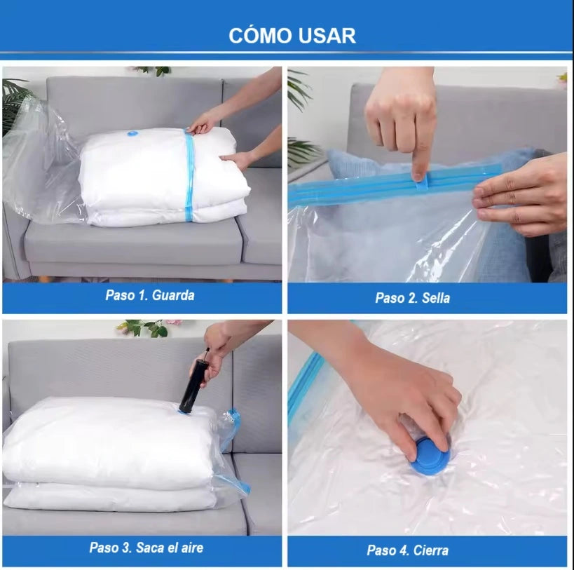 Set de Bolsas al Vacío Reutilizables y Resistentes